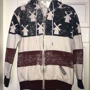 Windmills 'n Stripes Full Zip Hoodie